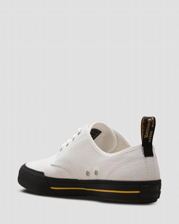 Dr Martens Dámské Tenisky Pressler Canvas Bílé, CZ-853417